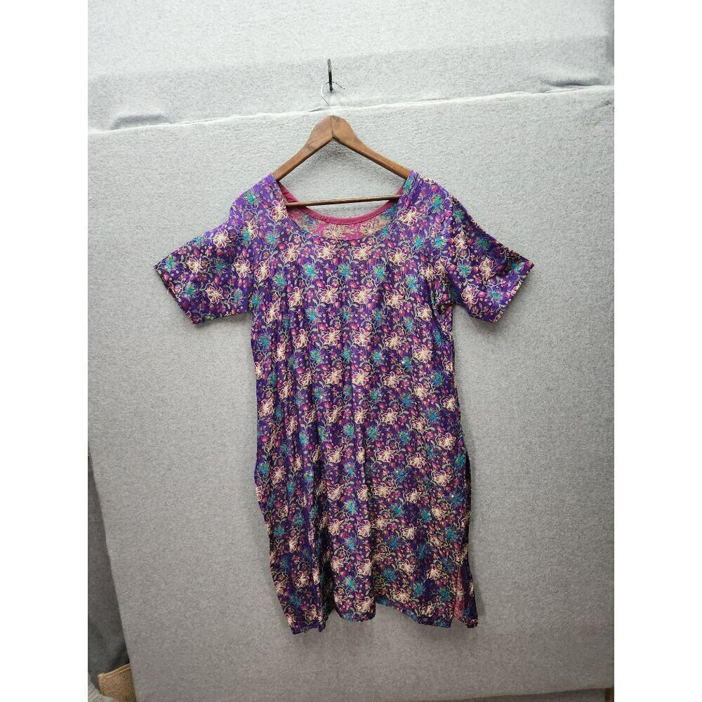 Indy Floral Embroidered Short‎ Sleeve Dress Multicolor